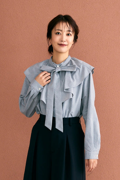 Petal collar shirt(Gray)