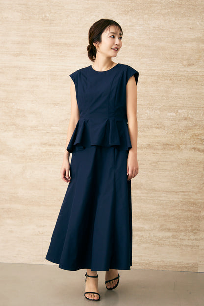 Staycation peplum dress　(Estella.K×Audire)