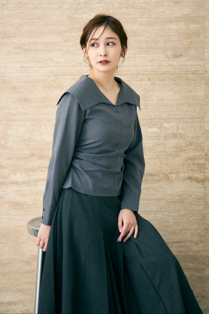 Shoreline blouse(Gray)