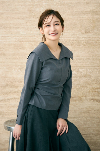 Shoreline blouse(Gray)