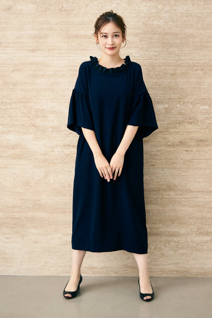 Witch  flare dress(Navy)