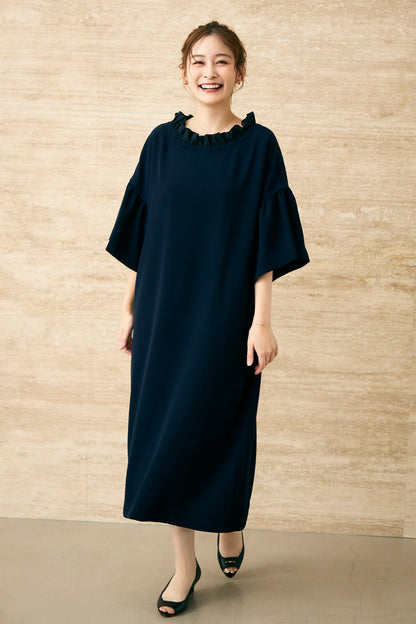 Witch  flare dress(Navy)