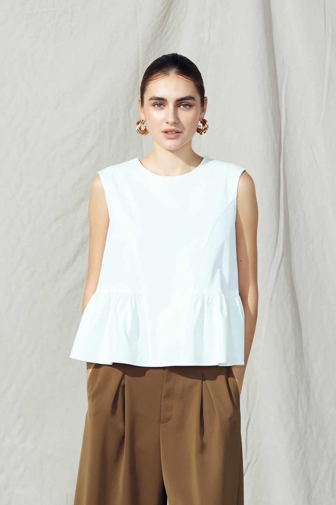 Tasuki flare tops(White)