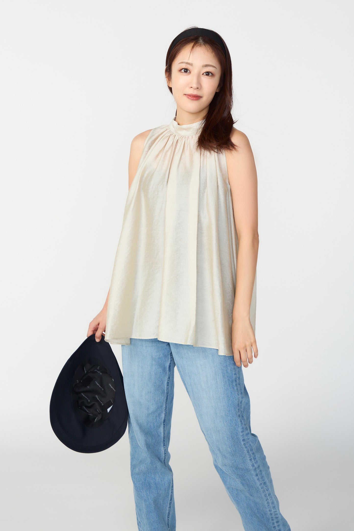 Nana shoulder tops(Beige)
