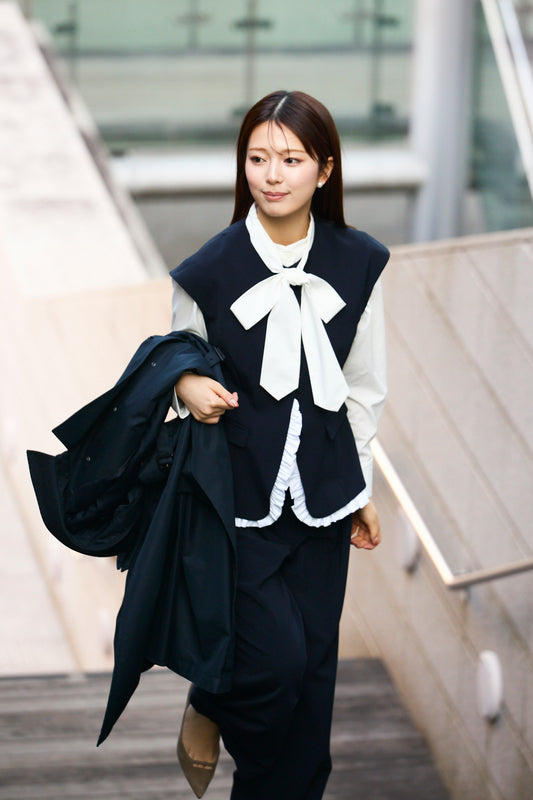 Audire bowtie blouse(White)