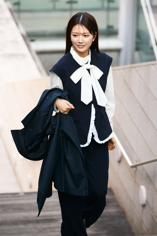 Frill smart vest(Navy)