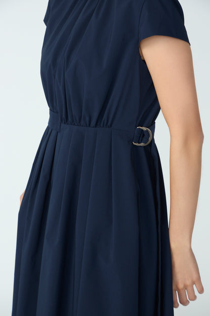 Melody gather dress(Navy)