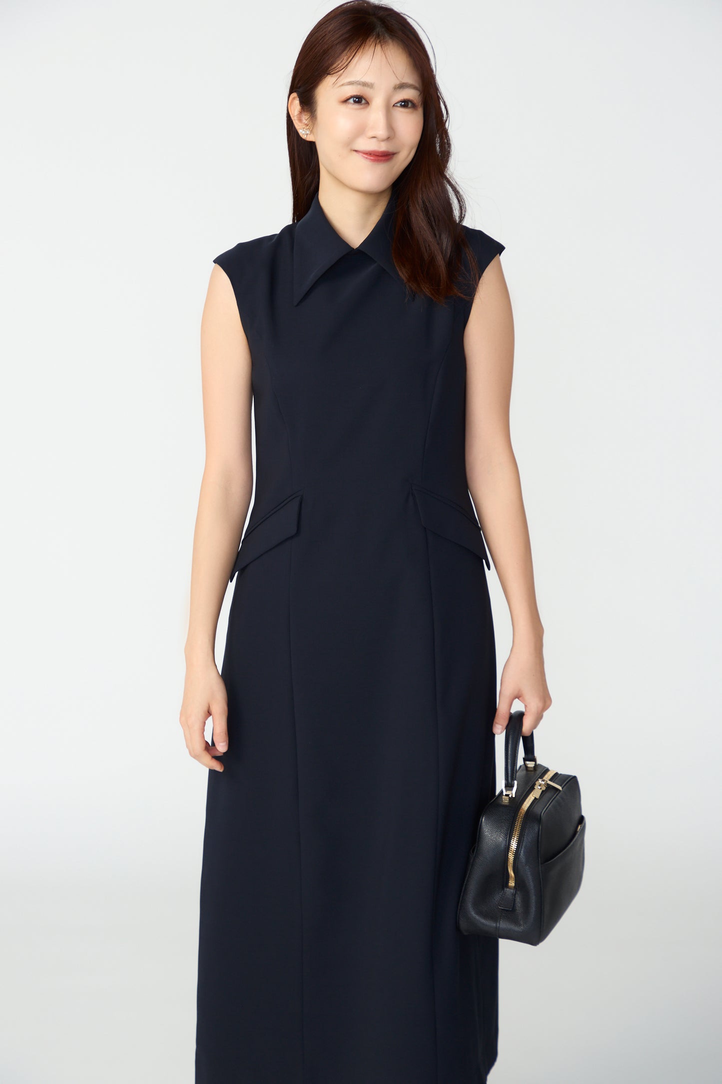Metropolitan lady dress(Navy)