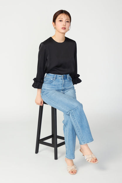 Peony cuffs tops(Black)