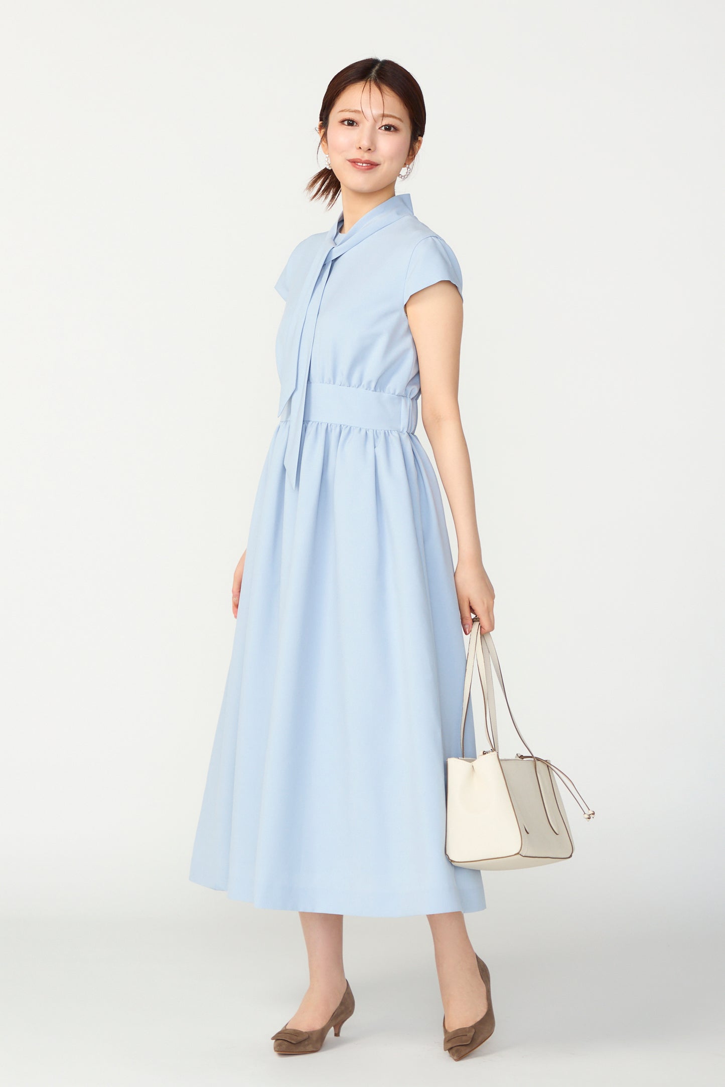 Tea time shirt dress(Blue)