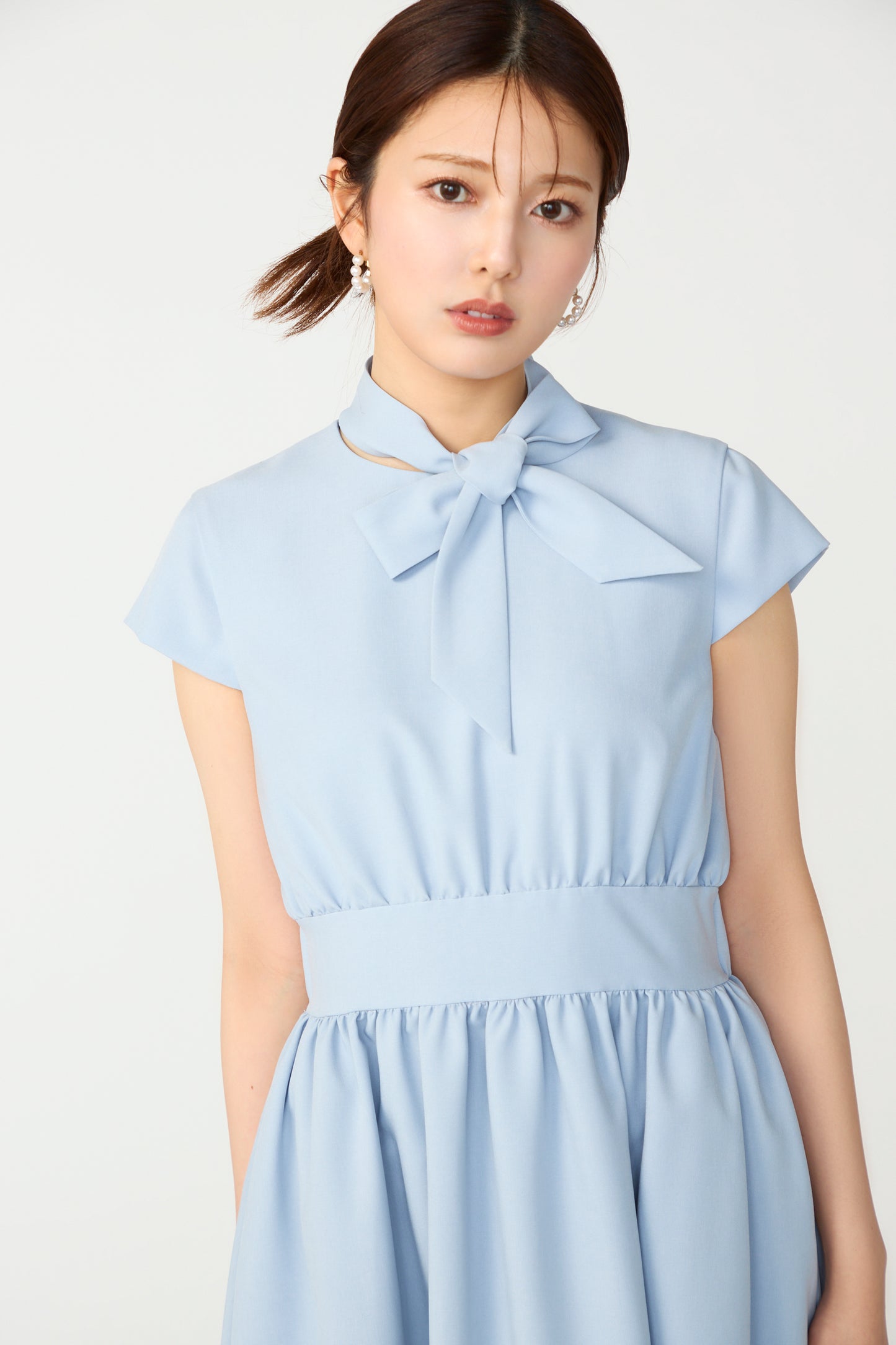 Tea time shirt dress(Blue)