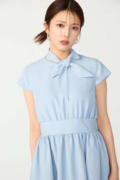Tea time shirt dress(Blue)