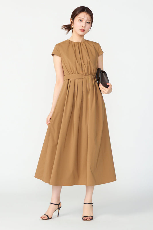 Melody gather dress(Brown)