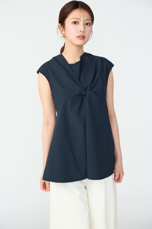 Front twist tops(Navy)