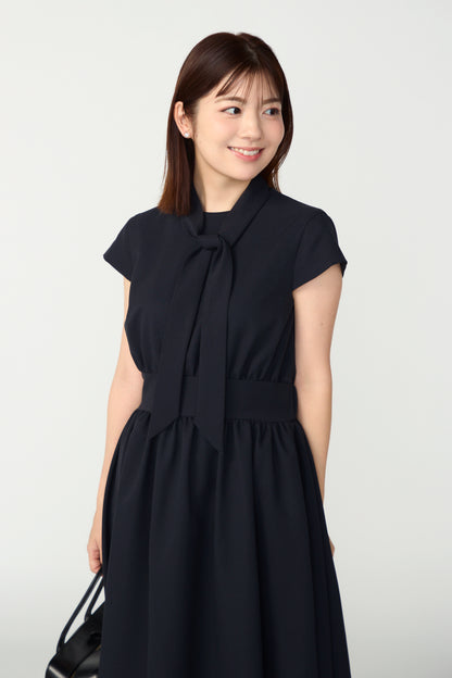 Tea time shirt dress(Navy)