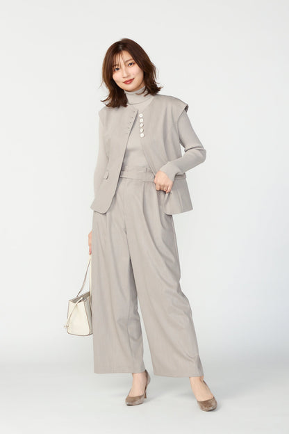 Smart tuck pants(Beige)