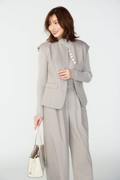 Frill smart vest(Beige)