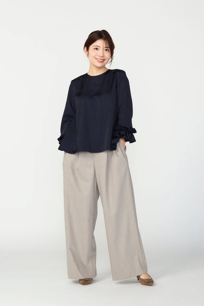 Peony cuffs tops(Navy) – Audire