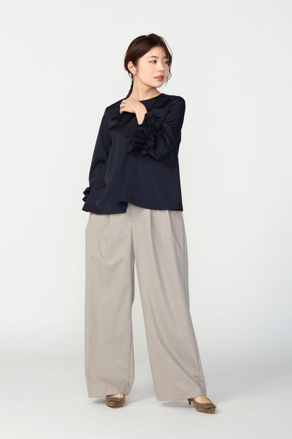 Peony cuffs tops(Navy)