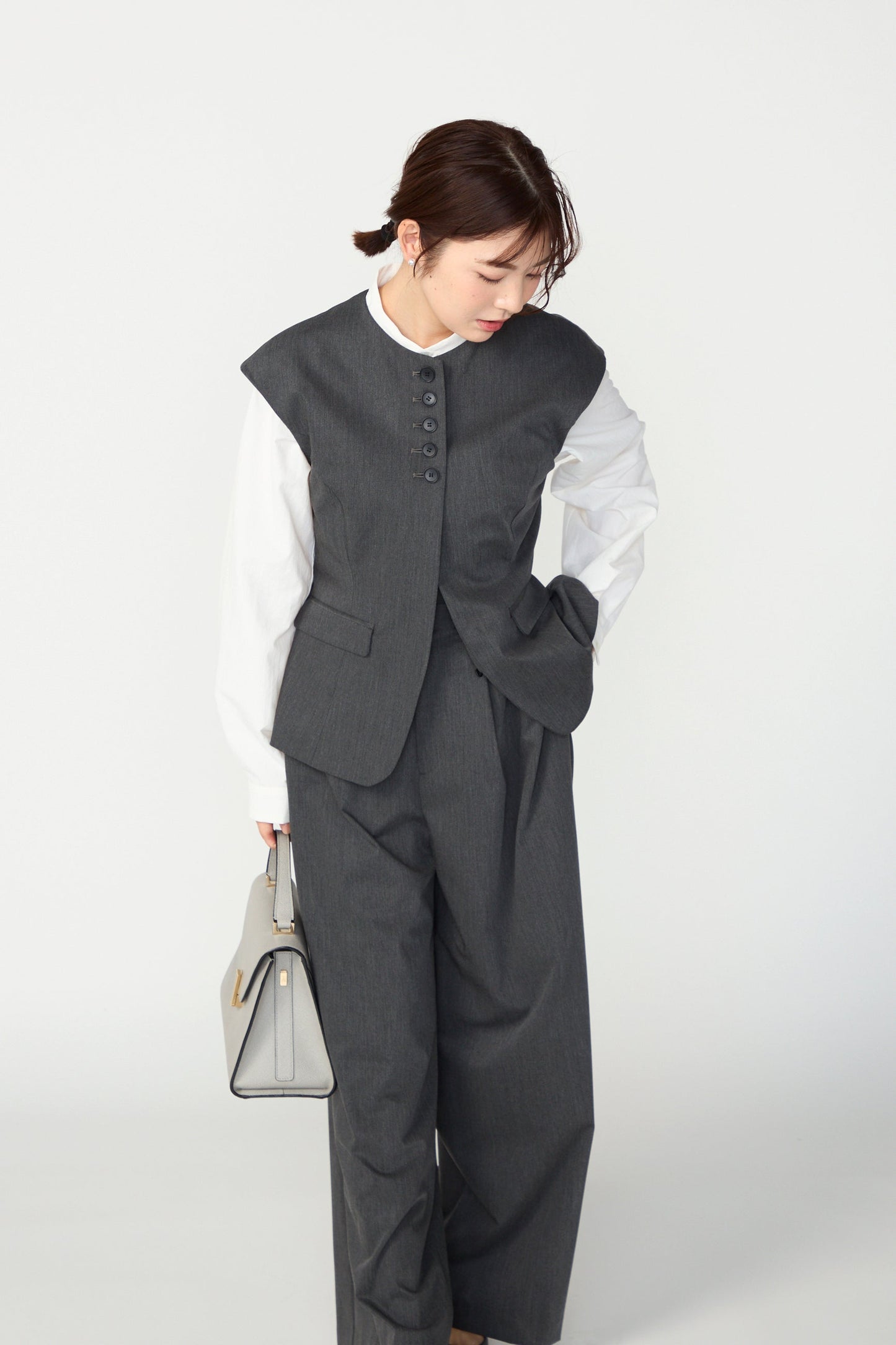 Frill smart vest(Gray)