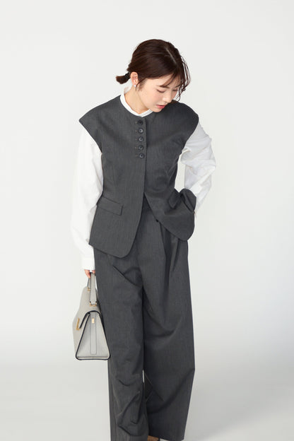 Frill smart vest(Gray)
