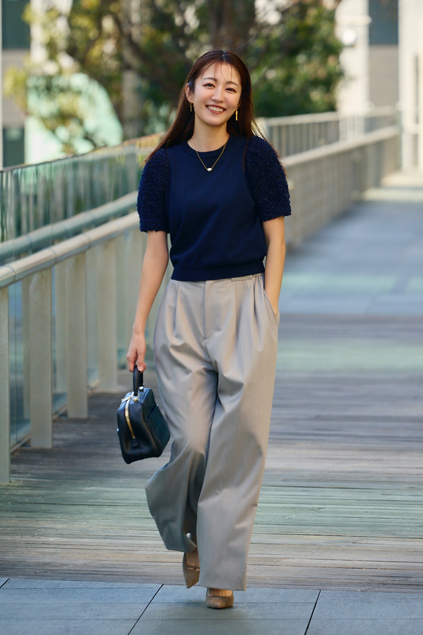 Smart tuck pants(Beige)