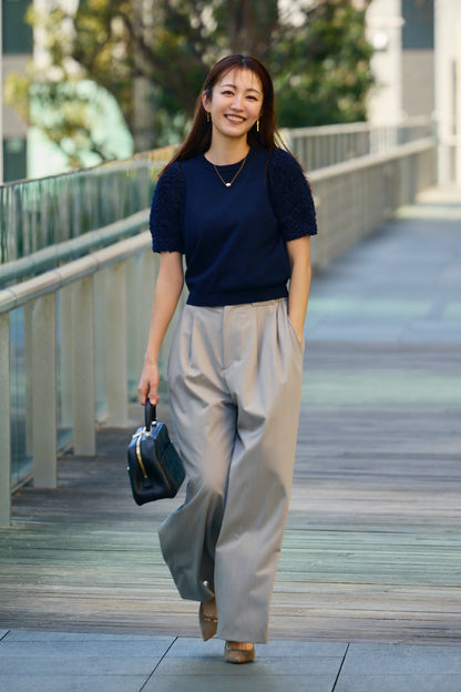 Smart tuck pants(Beige)