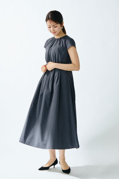 Melody gather dress(Gray)