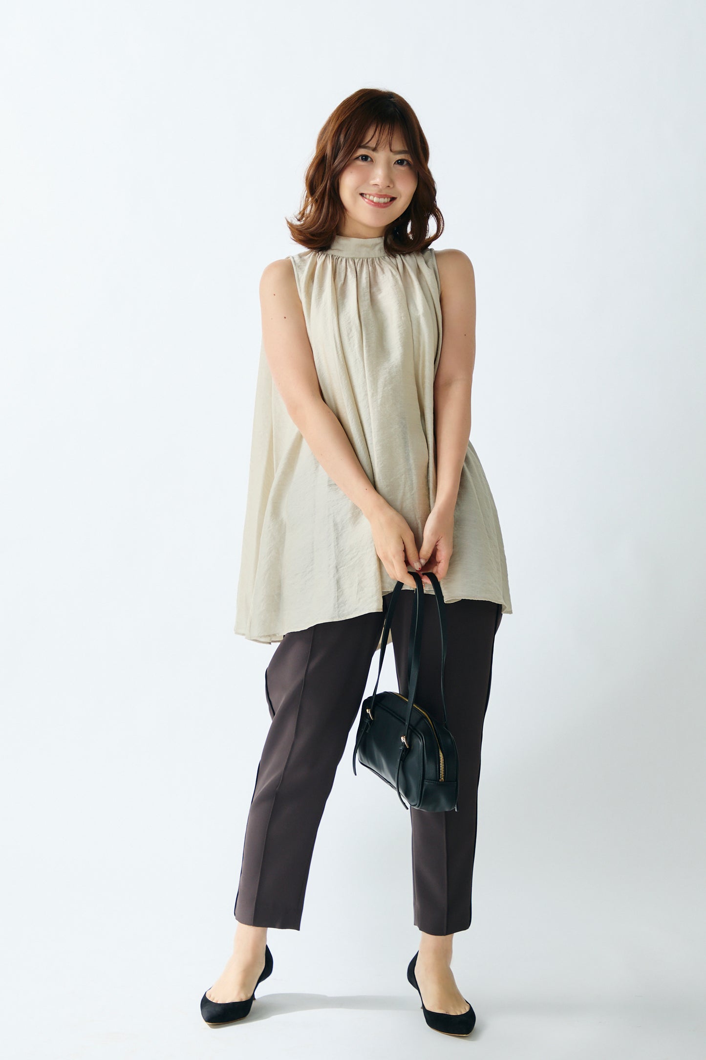Nana shoulder tops(Beige)