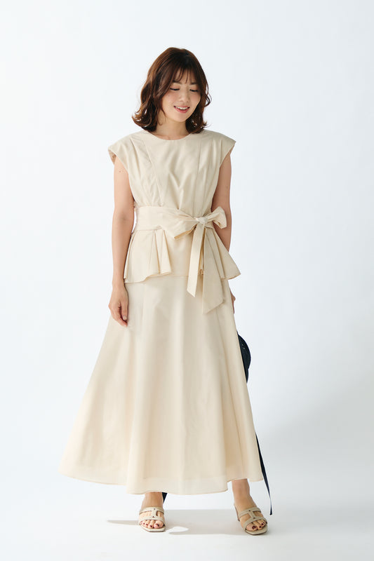 Staycation peplum dress　(Estella.K×Audire)