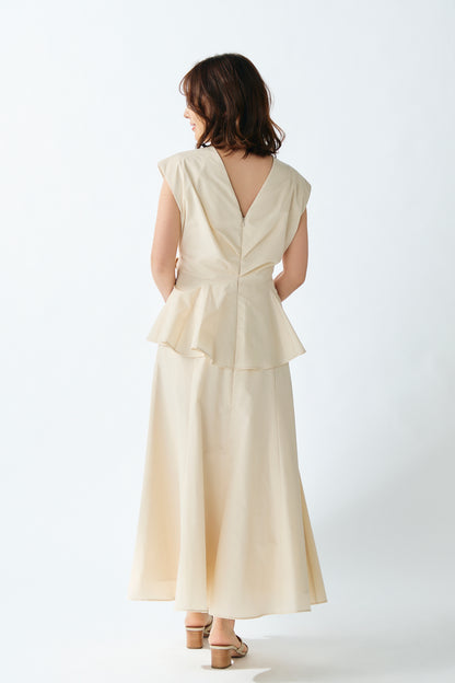 Staycation peplum dress　(Estella.K×Audire) （Ivory）