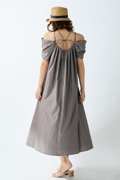 After hours halter-neck dress　(Estella.K×Audire)（Greige）
