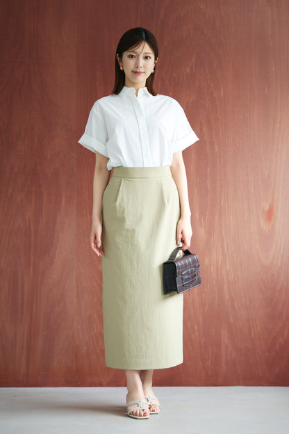 Tailored peplum skirt(Beige)