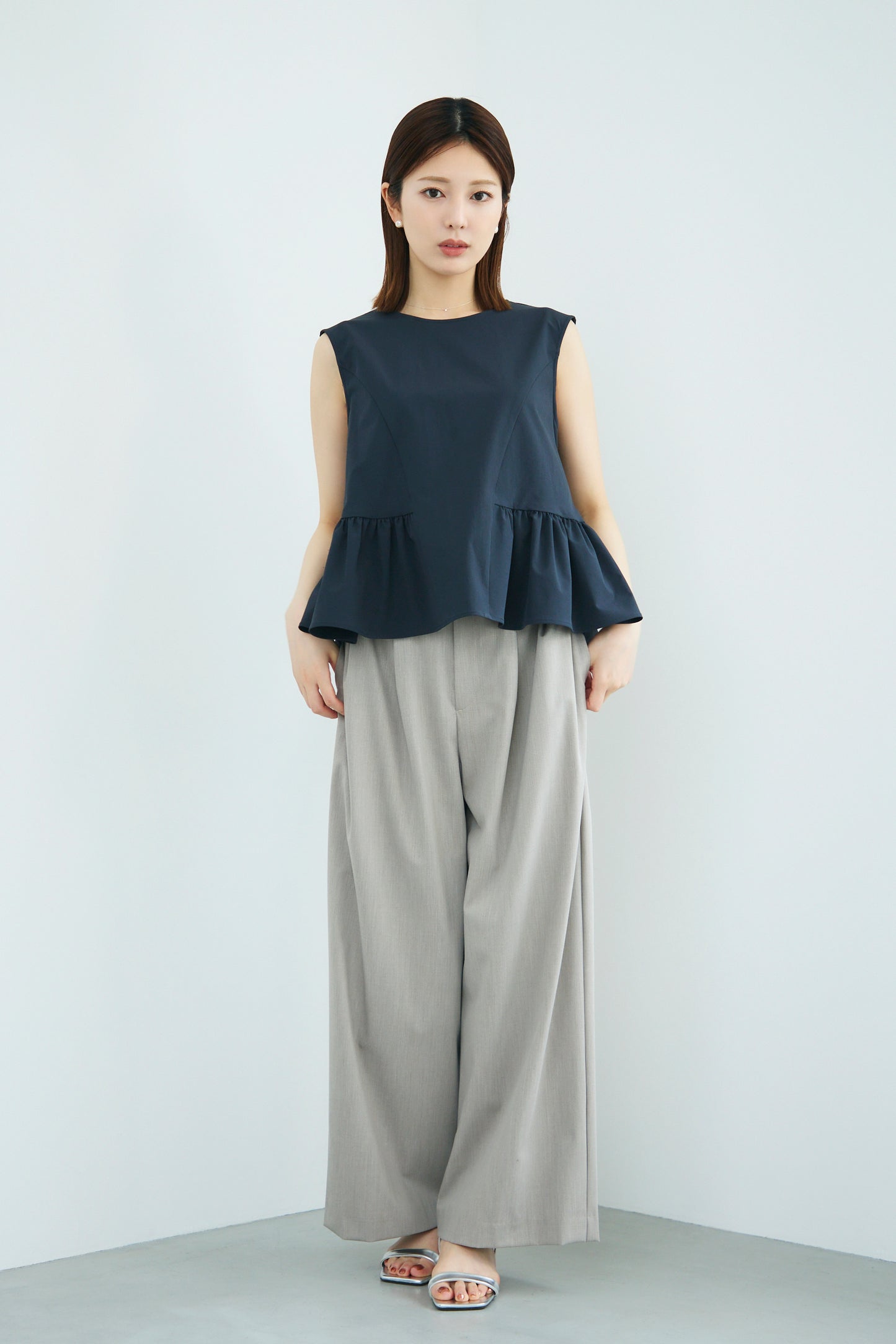 Tasuki flare tops(Navy)