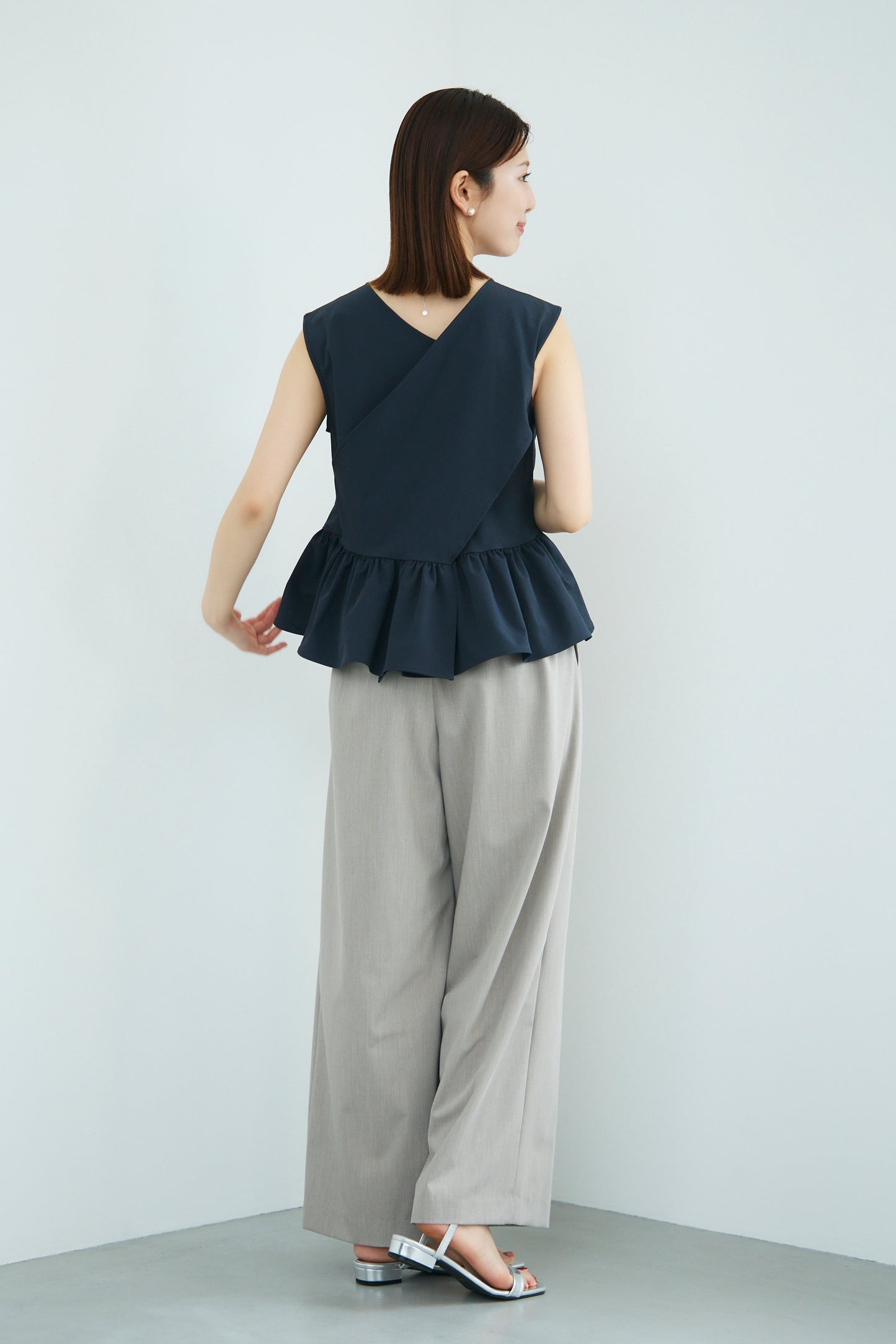 Tasuki flare tops(Navy)