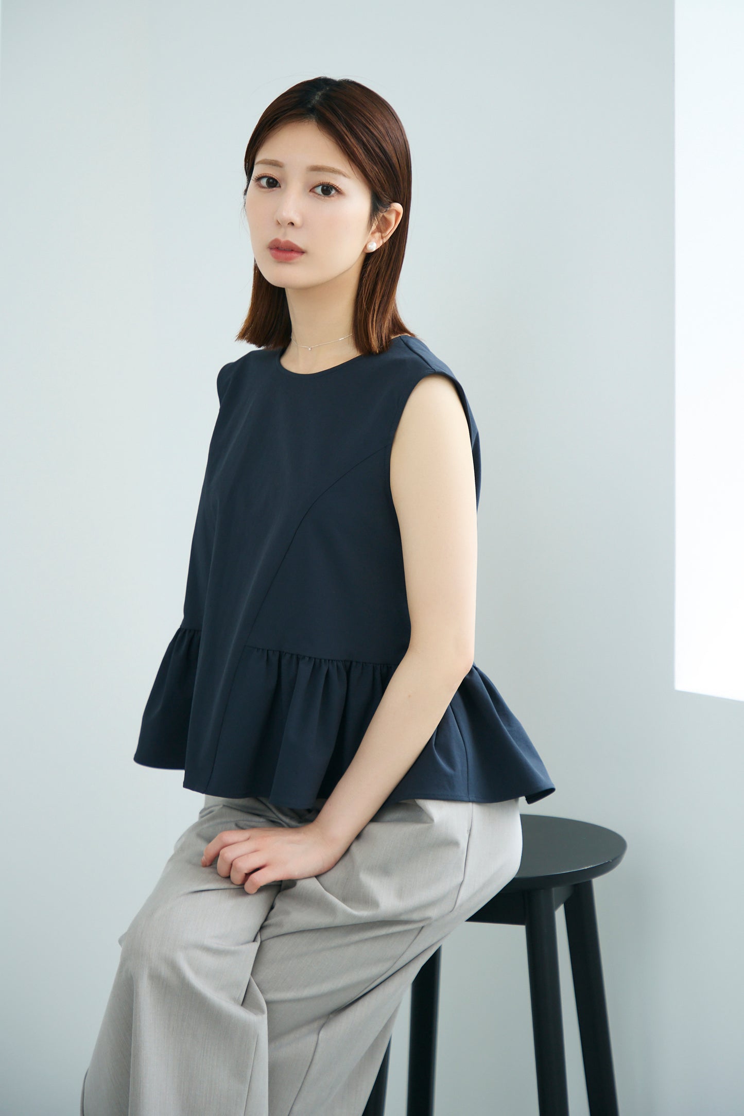Tasuki flare tops(Navy)