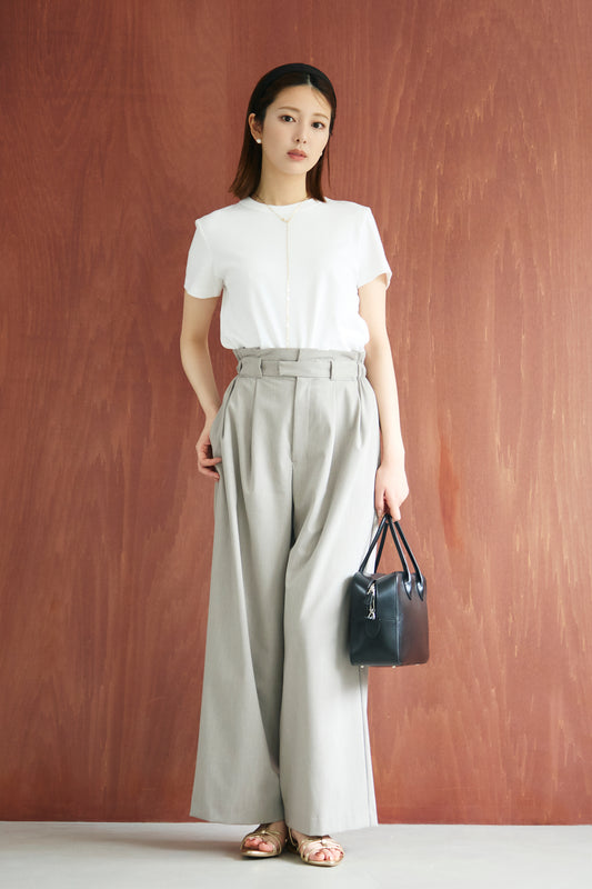Smart tuck pants(Beige)