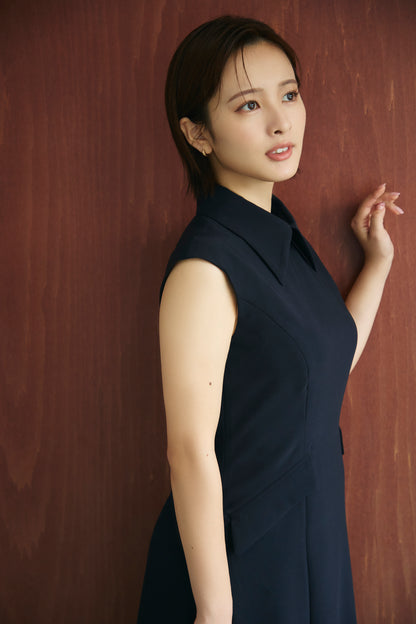 Metropolitan lady dress(Navy)