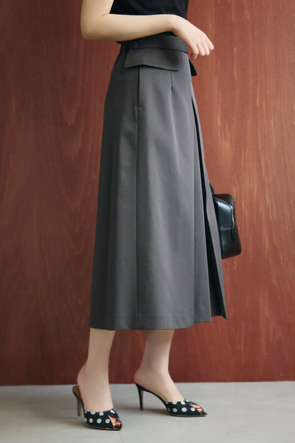 Frame trad skirt(Charcoal)