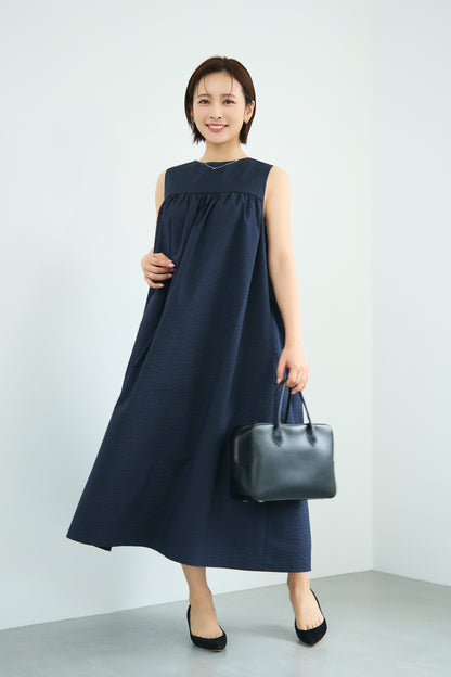 Hashigo ribbon dress(Navy)