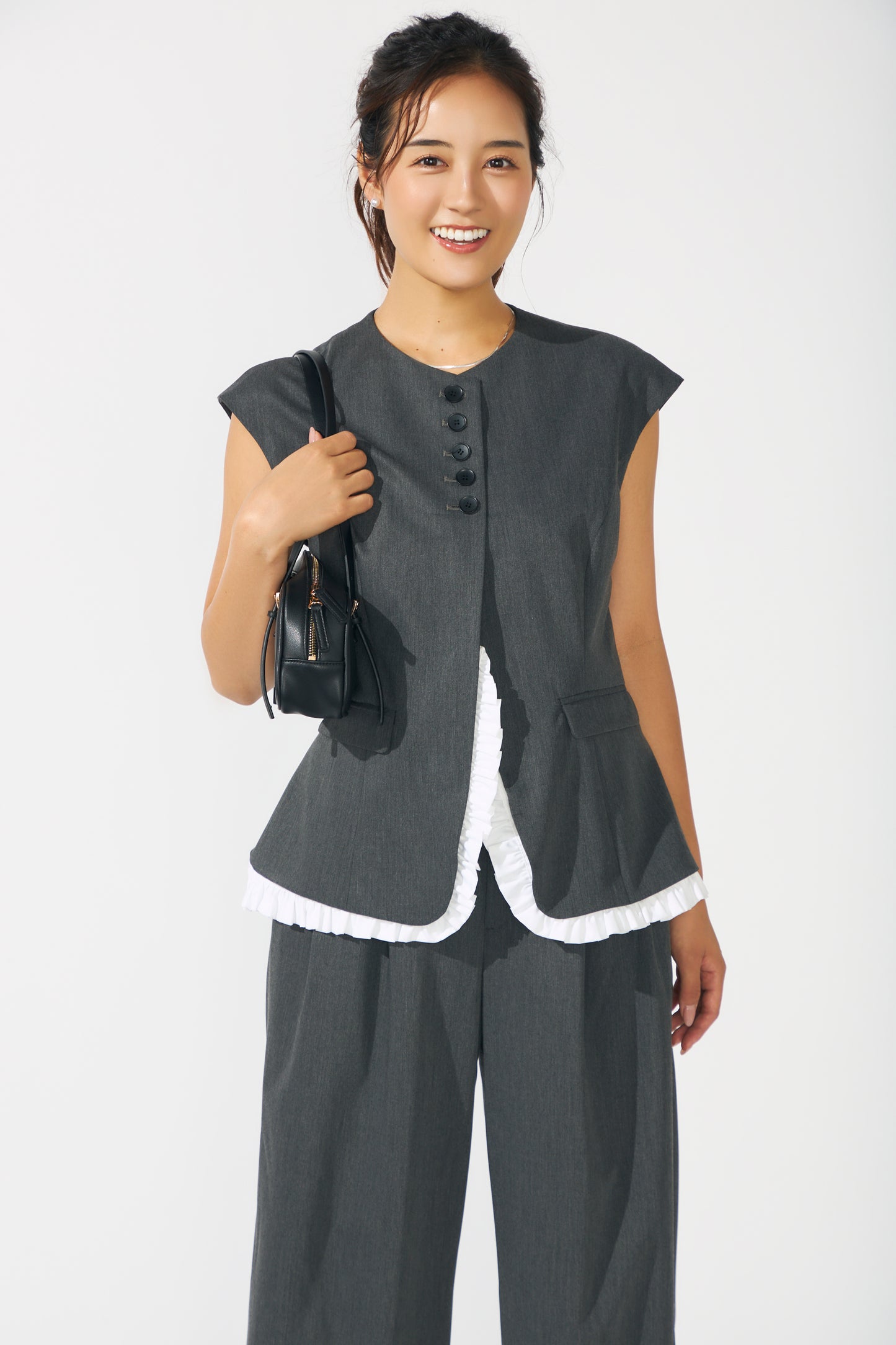 Frill smart vest(Gray)