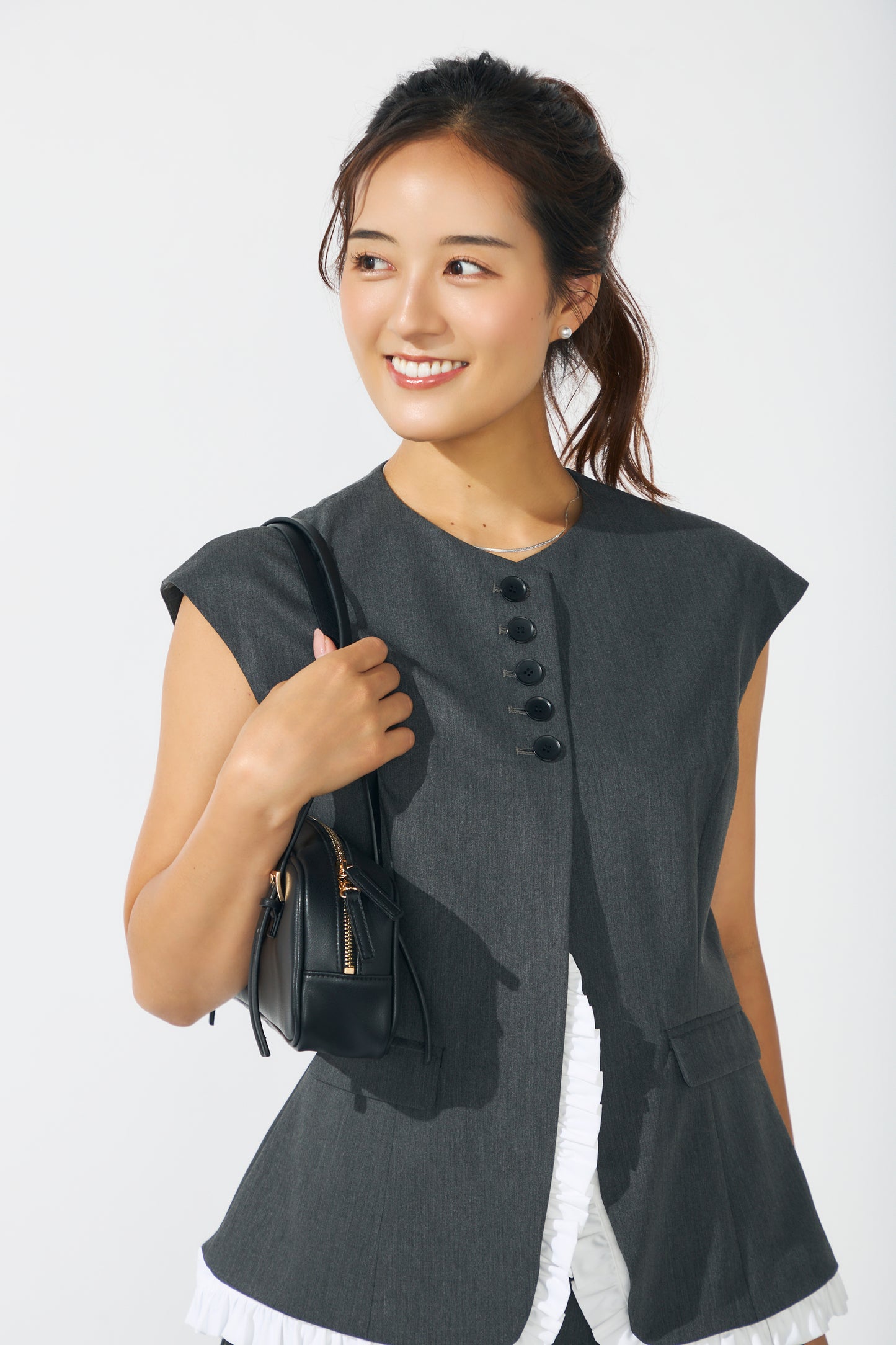 Frill smart vest(Gray)