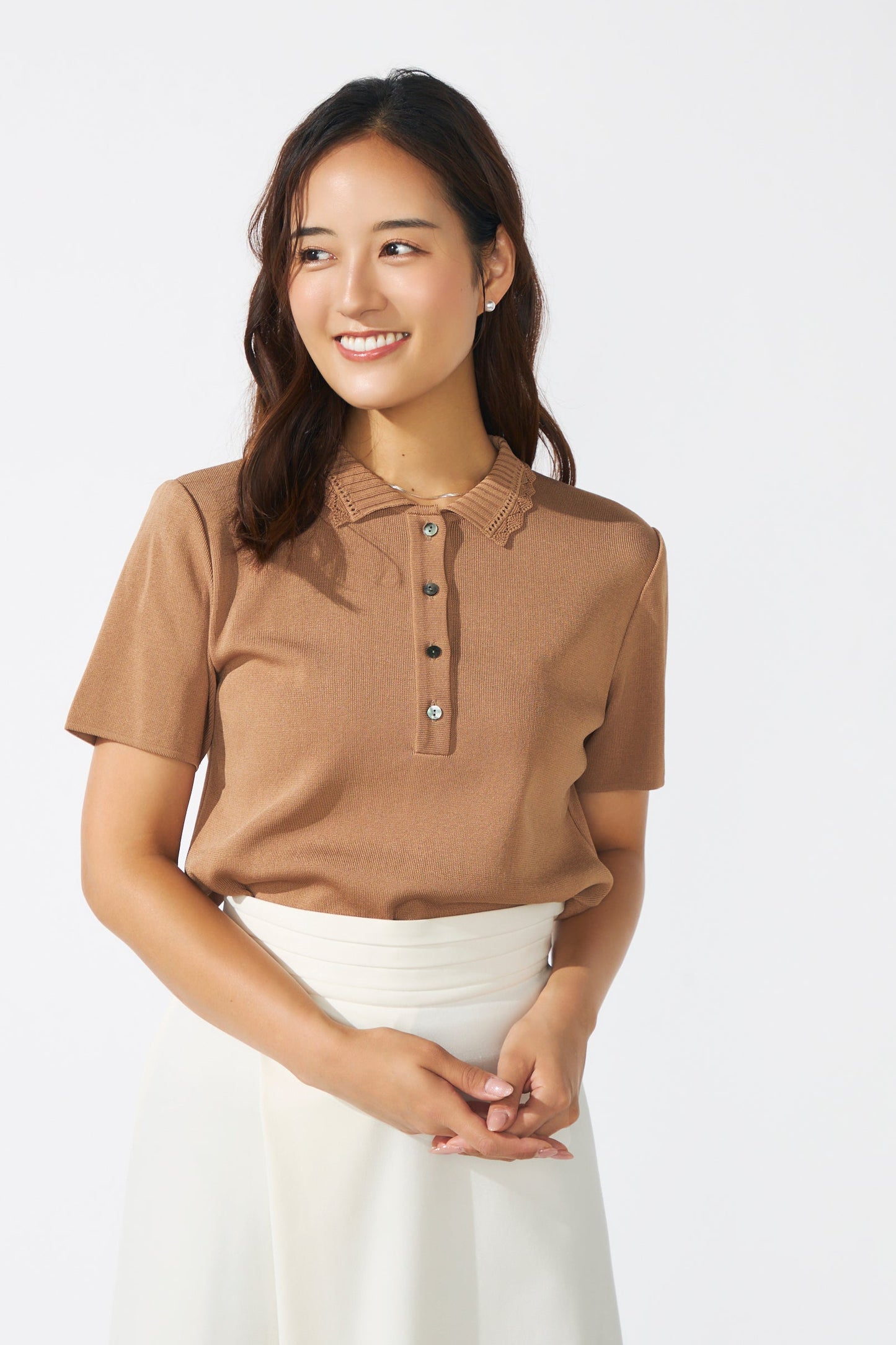 Cool knit polo(Biscuit)