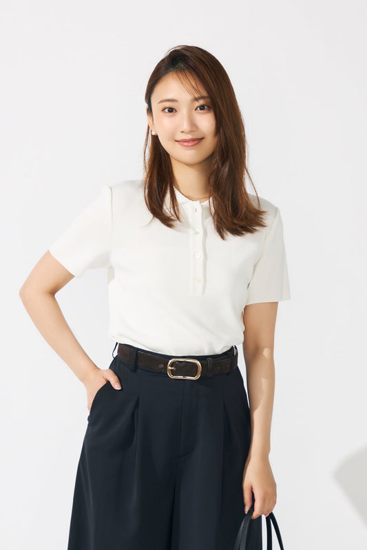 Cool knit polo(White)