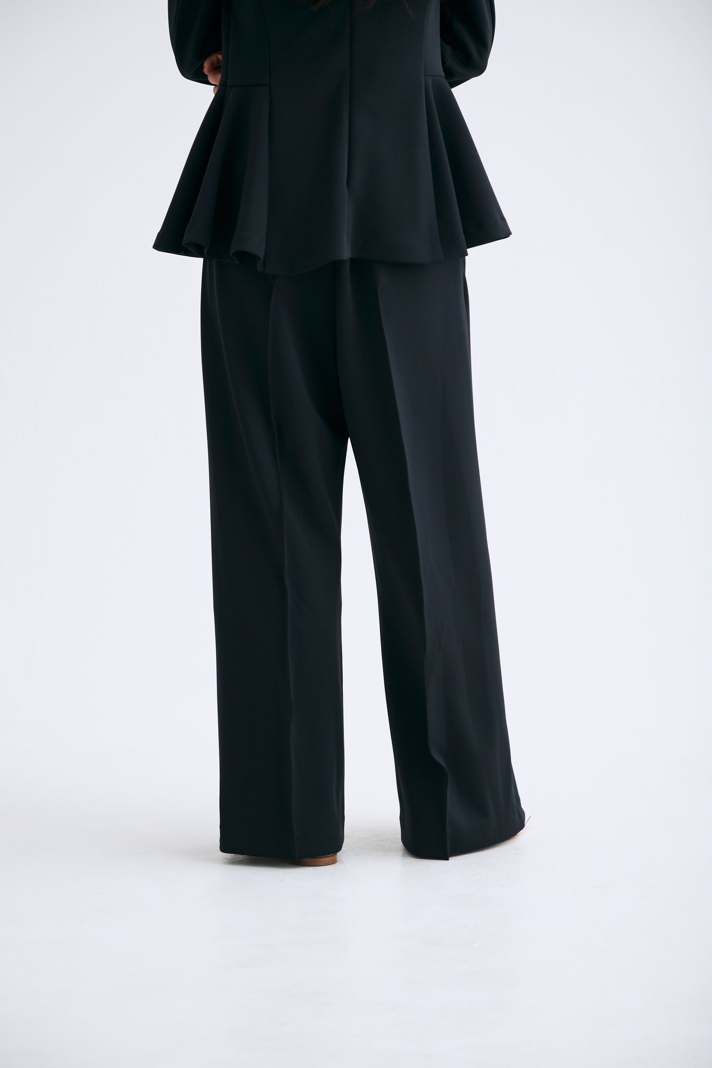 Office jersey wide pants（Black）