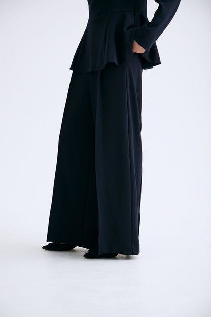 Office jersey wide pants（Navy）