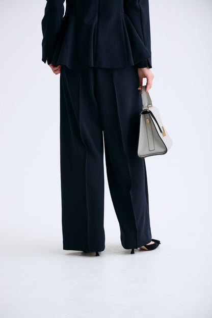 Office jersey wide pants（Navy）