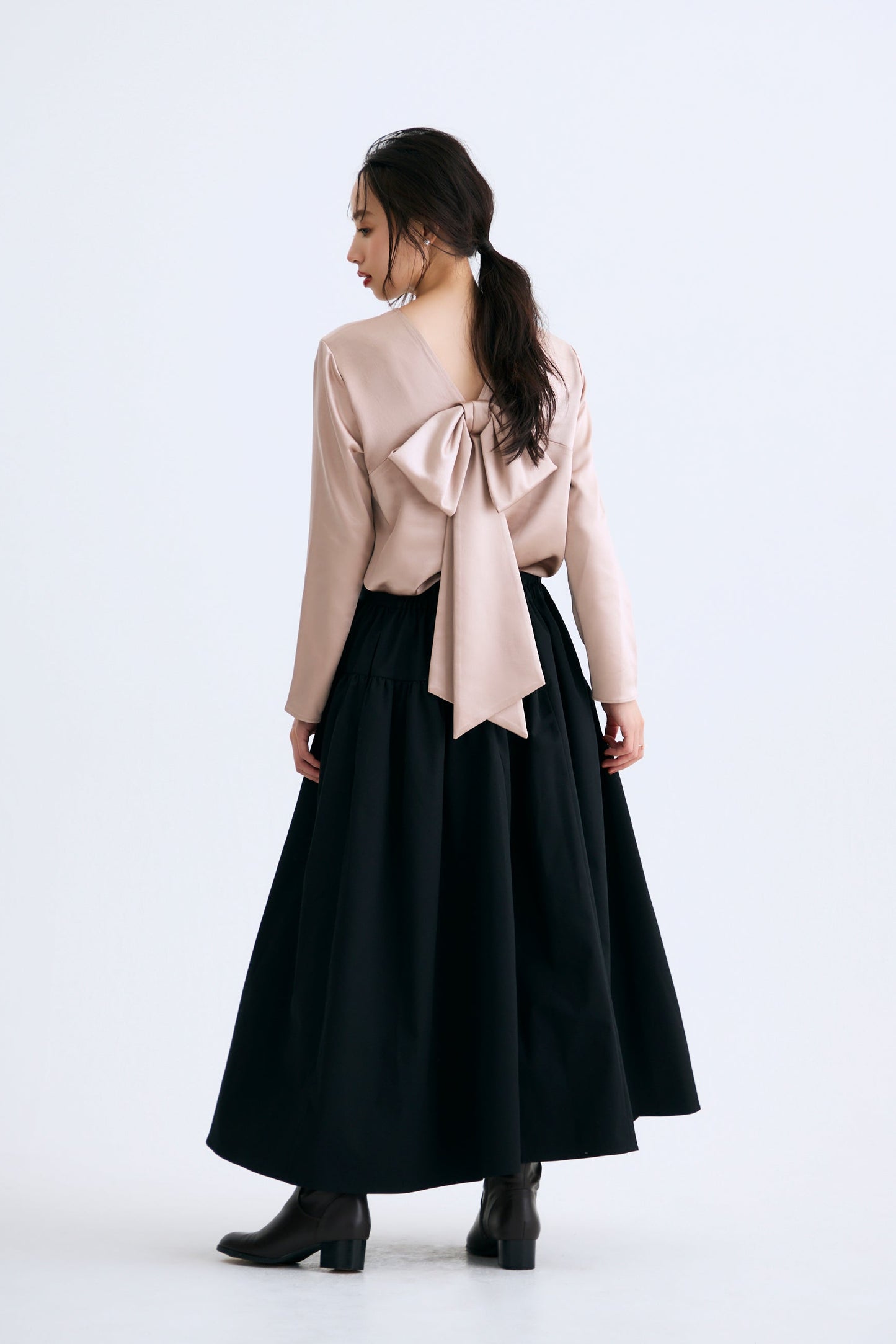 Back ribbon tops（Pink）