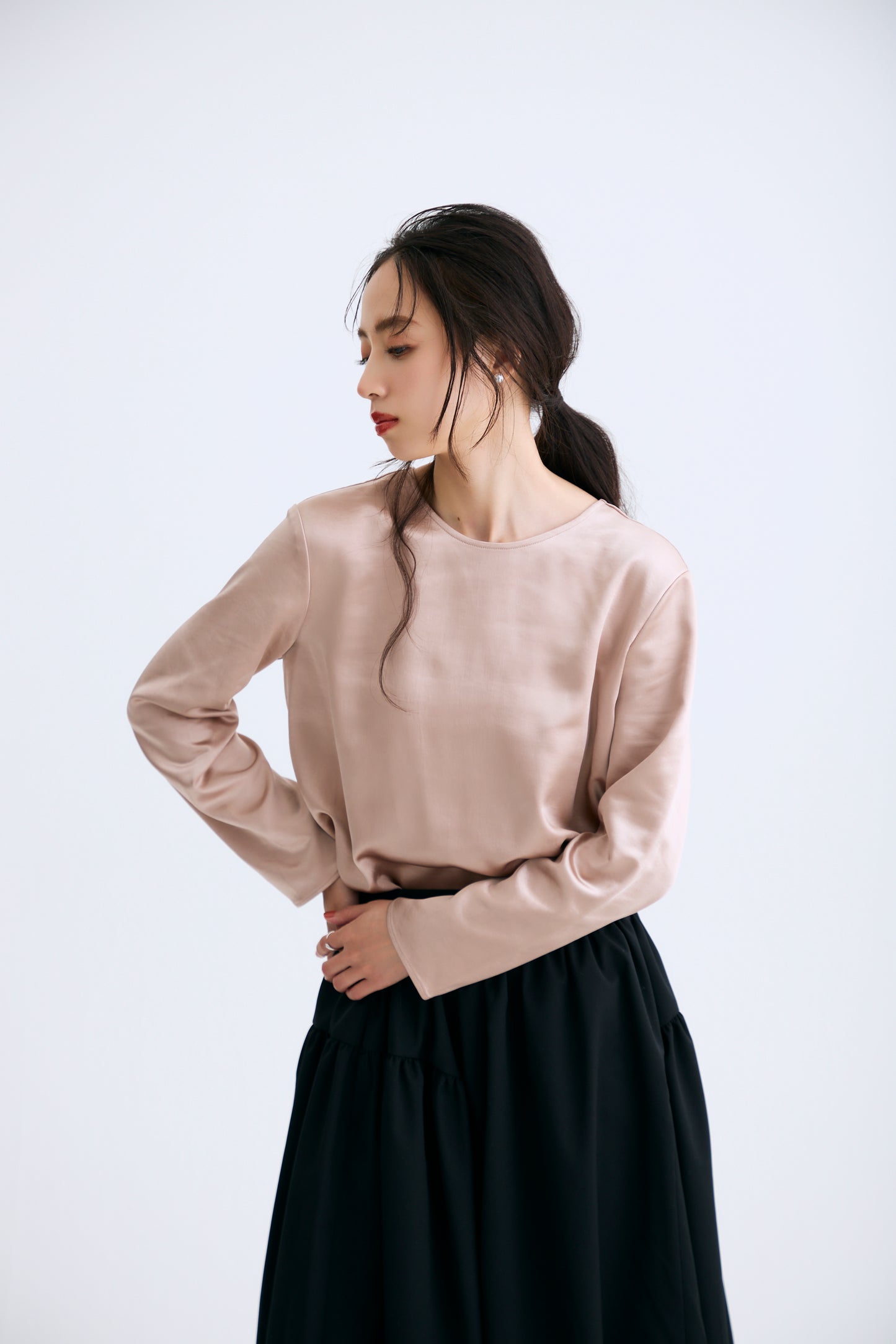 Back ribbon tops（Pink）