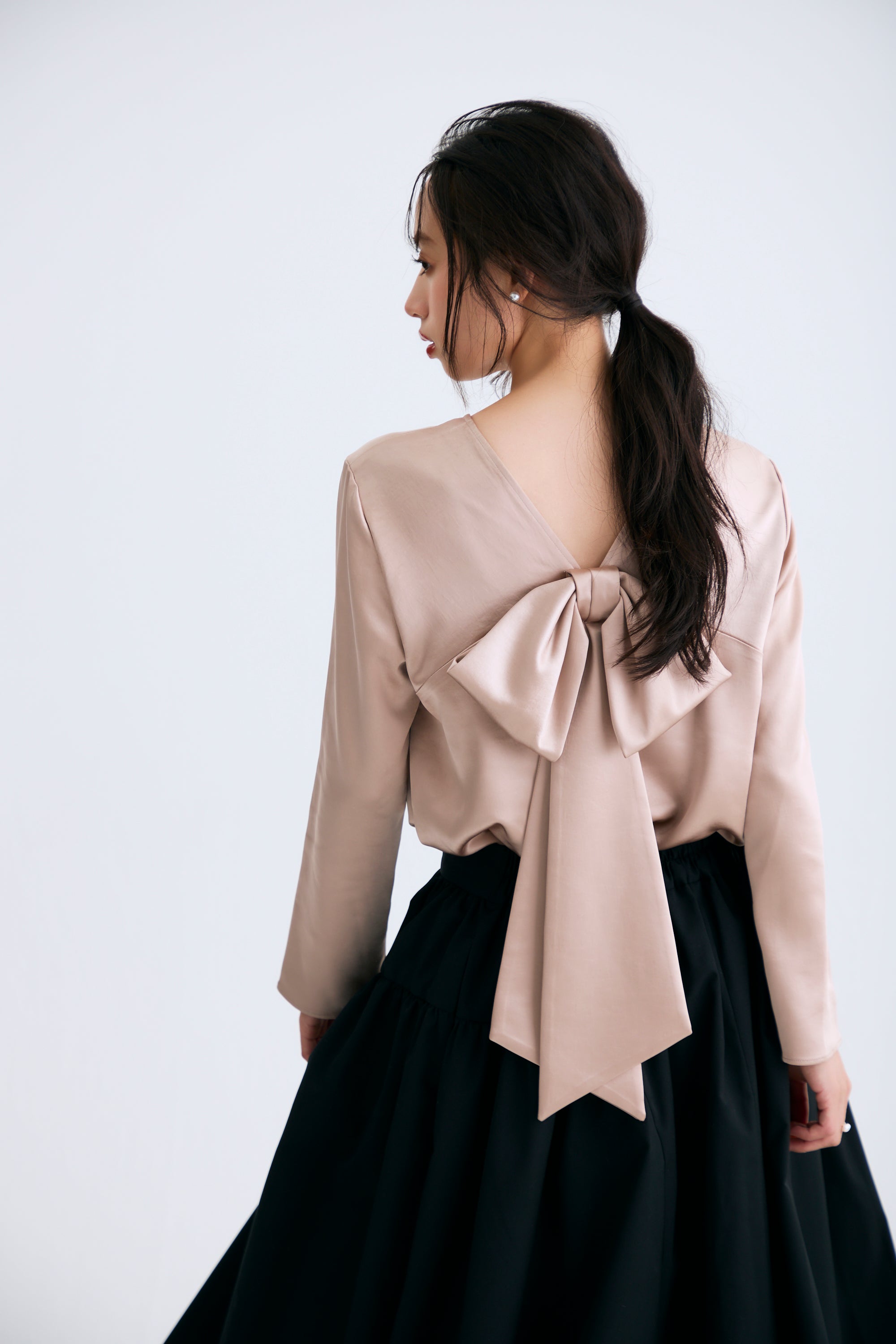Back ribbon tops（Pink） – Audire